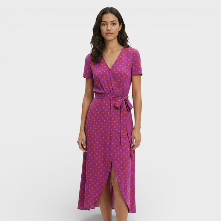 Robe Midi Croisée Florale Femme