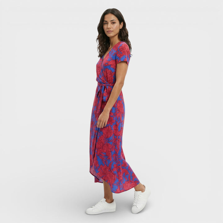 Robe Midi Croisée Florale Femme