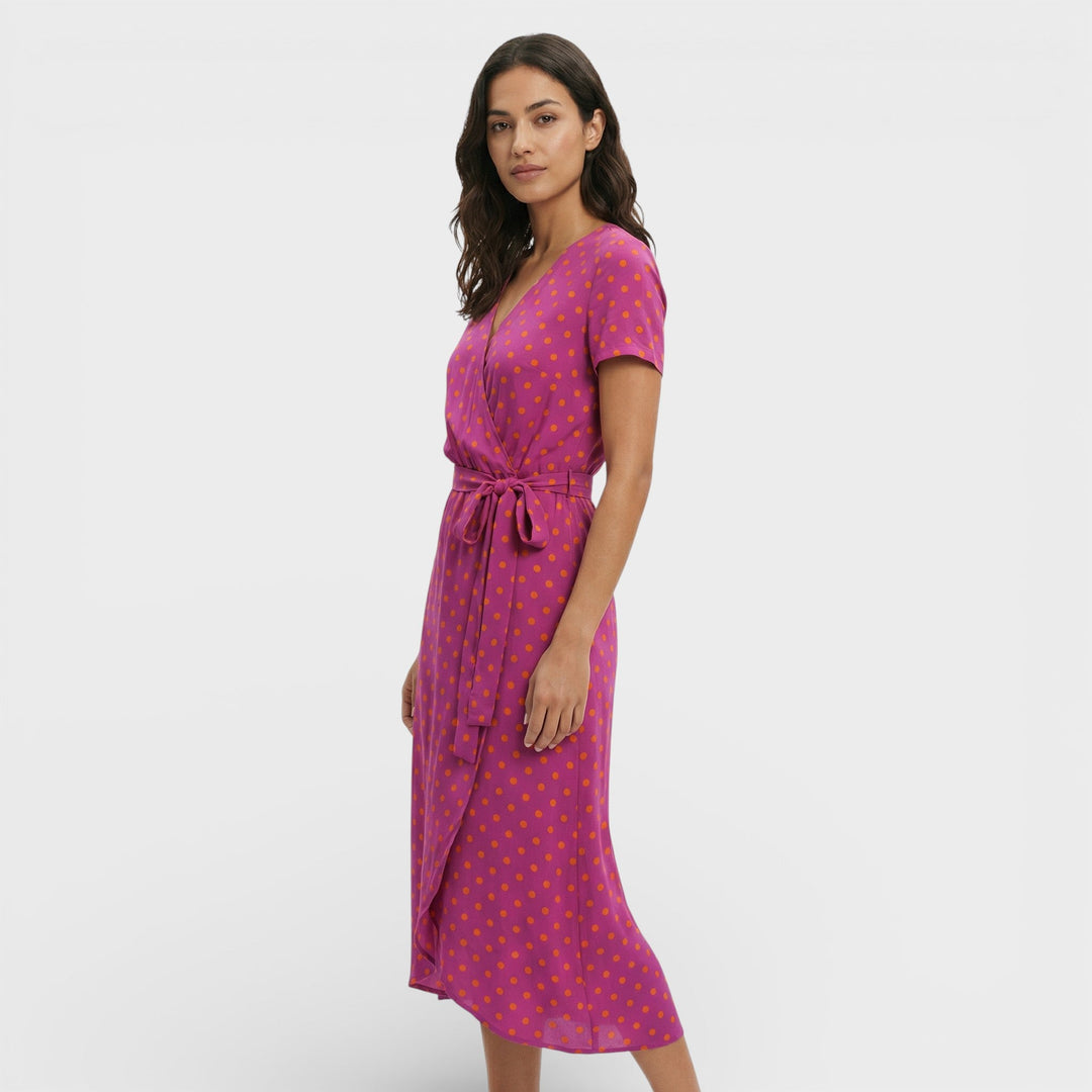 Robe Midi Croisée Florale Femme