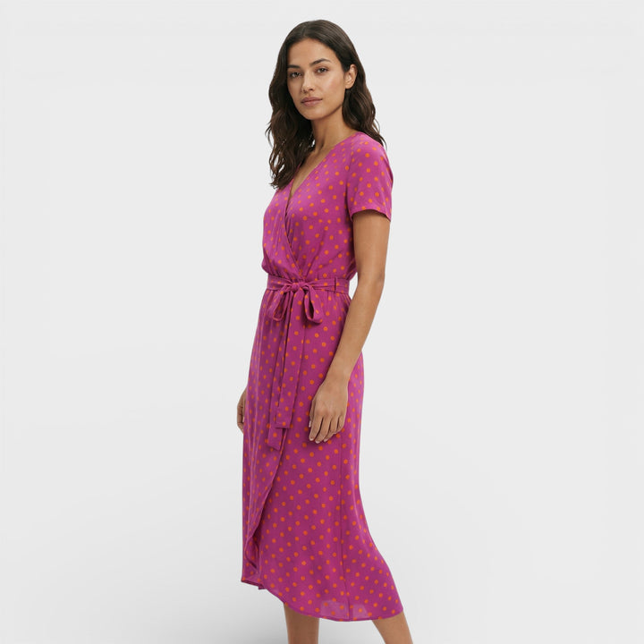 Robe Midi Croisée Florale Femme