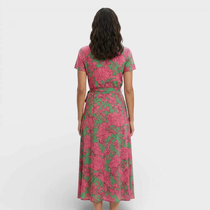 Robe Midi Croisée Florale Femme