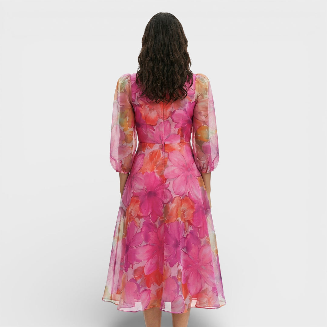 Robe Midi Florale Invitée Mariage