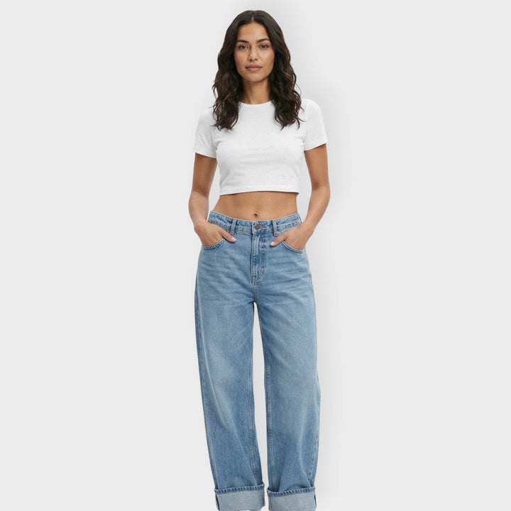 Jean Taille Basse Étoile Femme