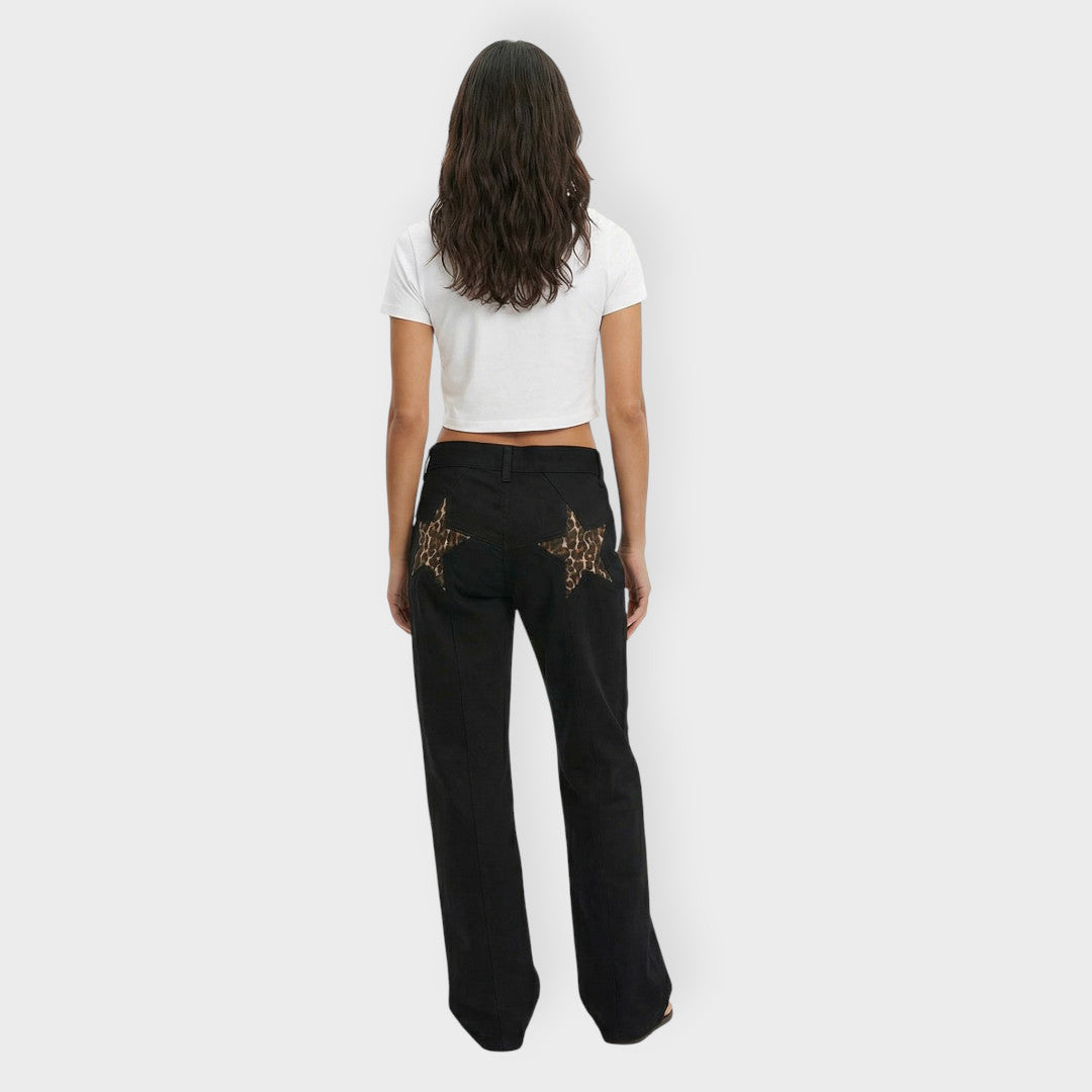 Jean Taille Basse Étoile Femme