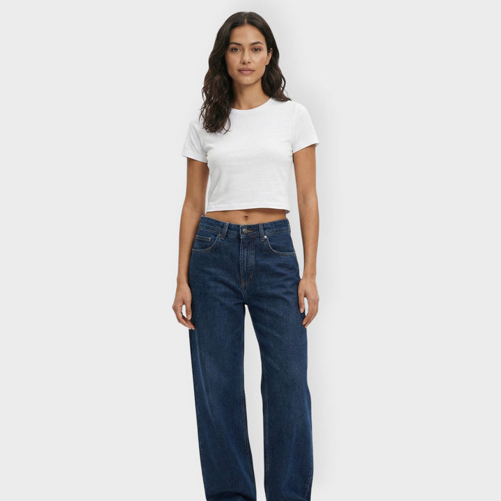 Jean Taille Basse Étoile Femme