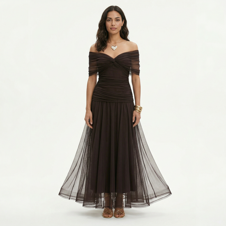 Robe Longue Plissée Florale Femme
