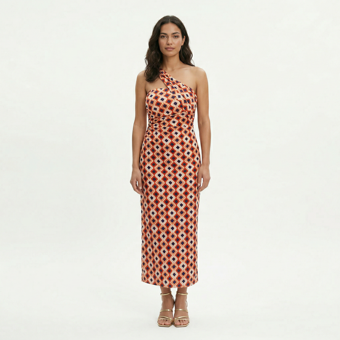 Robe Midi Soirée Une Épaule