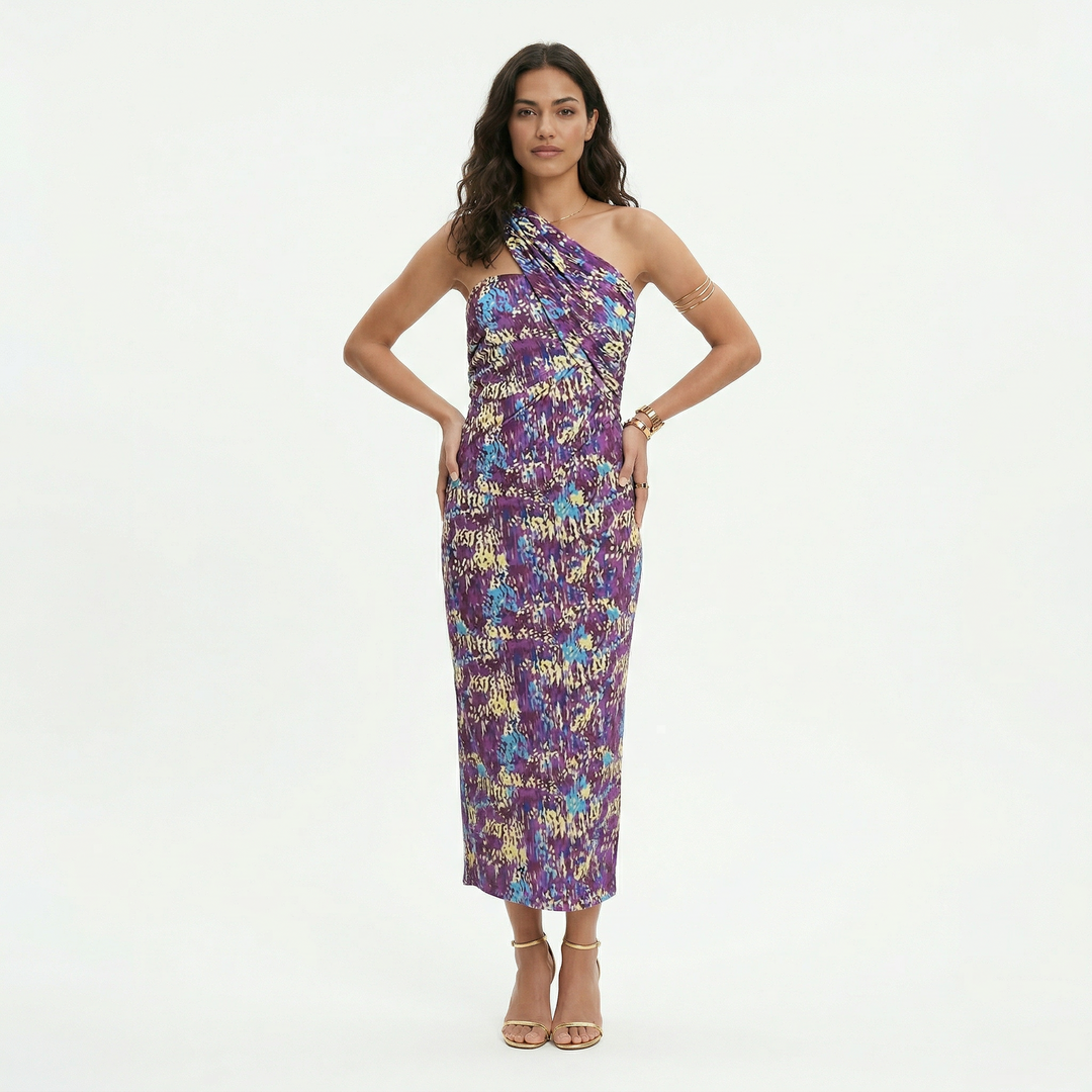 Robe Midi Soirée Une Épaule