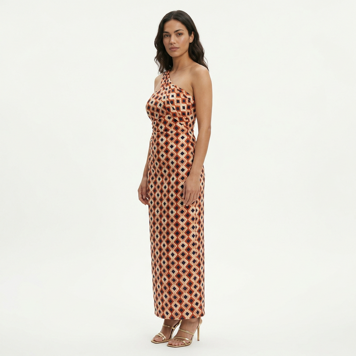 Robe Midi Soirée Une Épaule