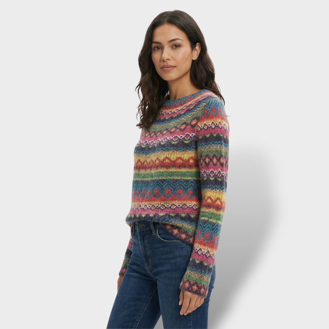 Pull Vintage Femme Col Rond