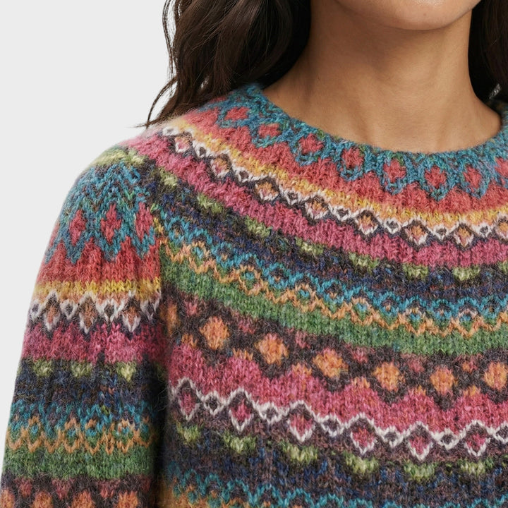 Pull Vintage Femme Col Rond