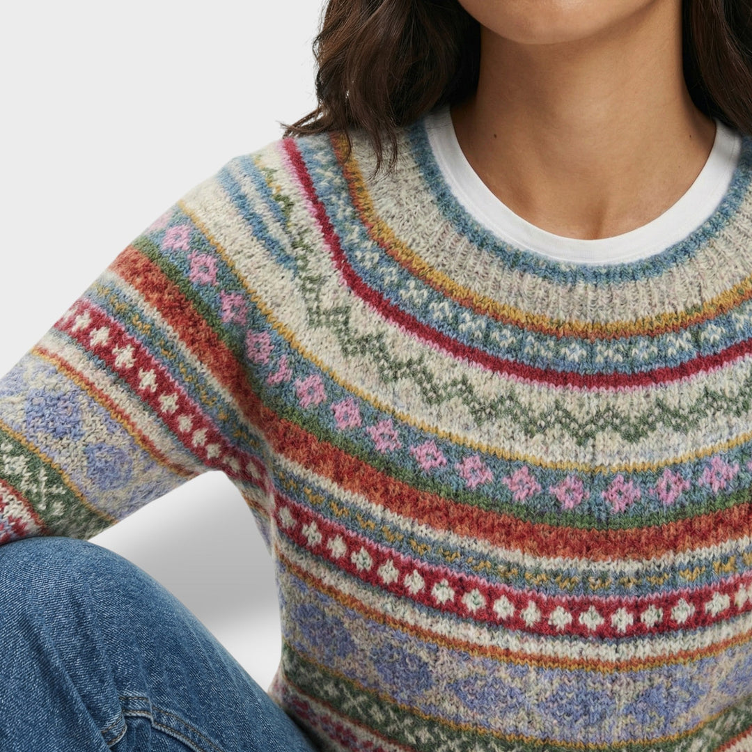 Pull Vintage Femme Col Rond