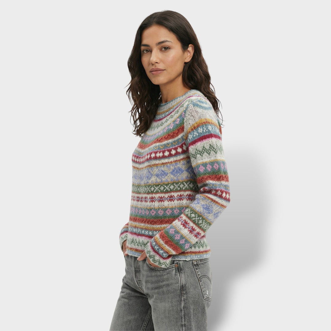 Pull Vintage Femme Col Rond