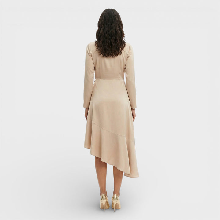 Robe Midi Décolleté V Fente Élégante