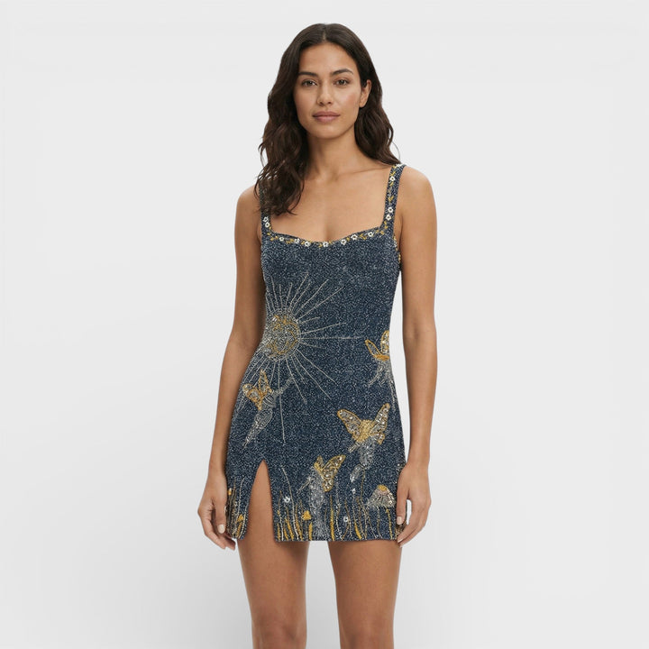 Robe Mini Brillante Soirée Femme
