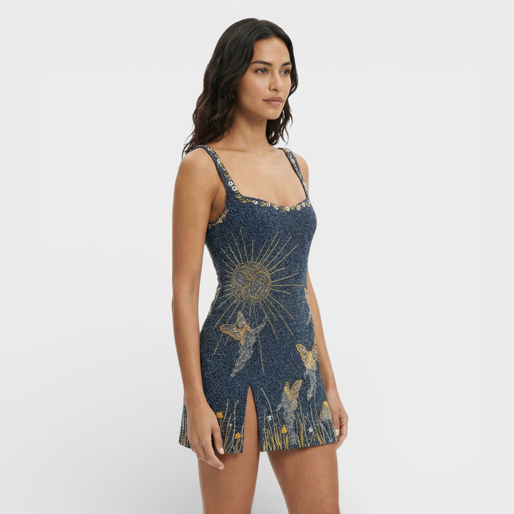 Robe Mini Brillante Soirée Femme