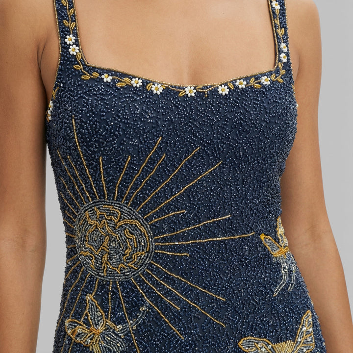 Robe Mini Brillante Soirée Femme