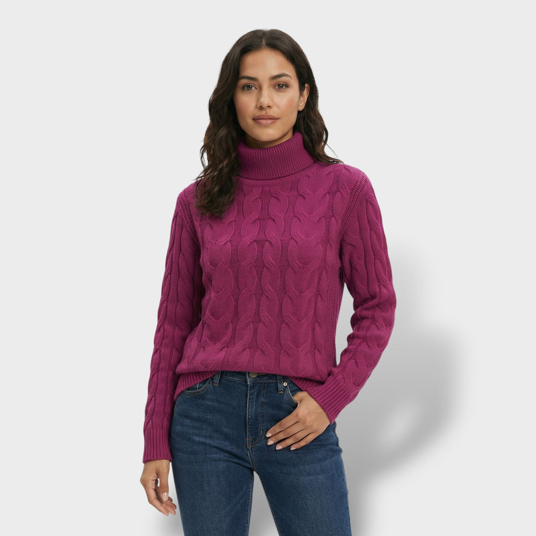 Pull Col Haut Ajusté Femme