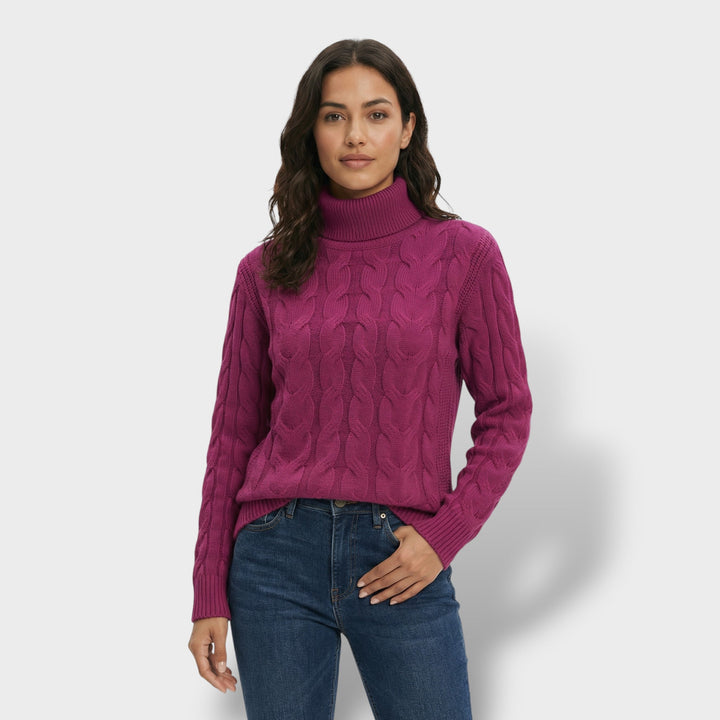 Pull Col Haut Ajusté Femme
