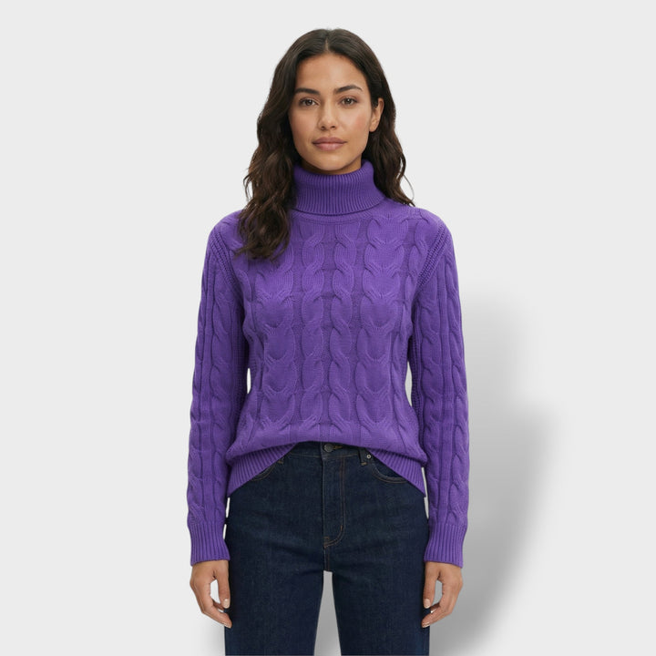 Pull Col Haut Ajusté Femme