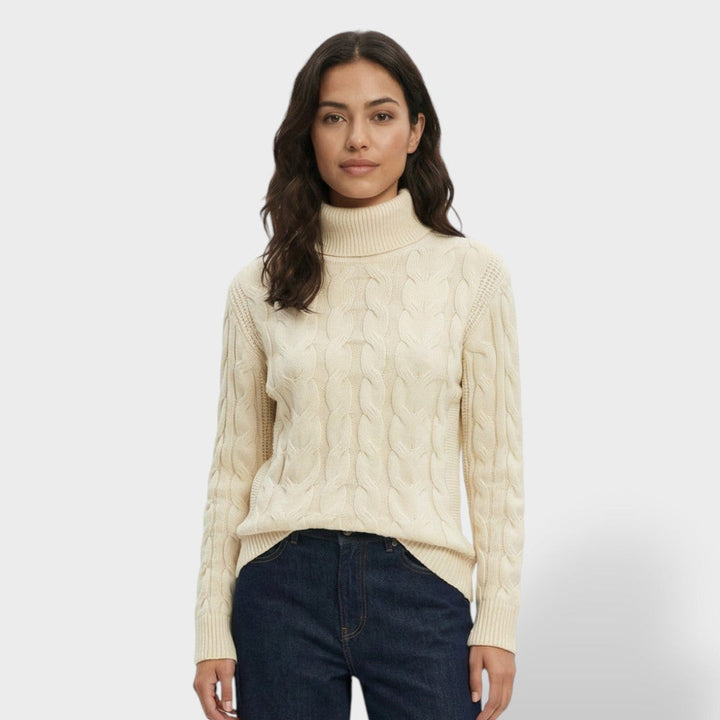 Pull Col Haut Ajusté Femme