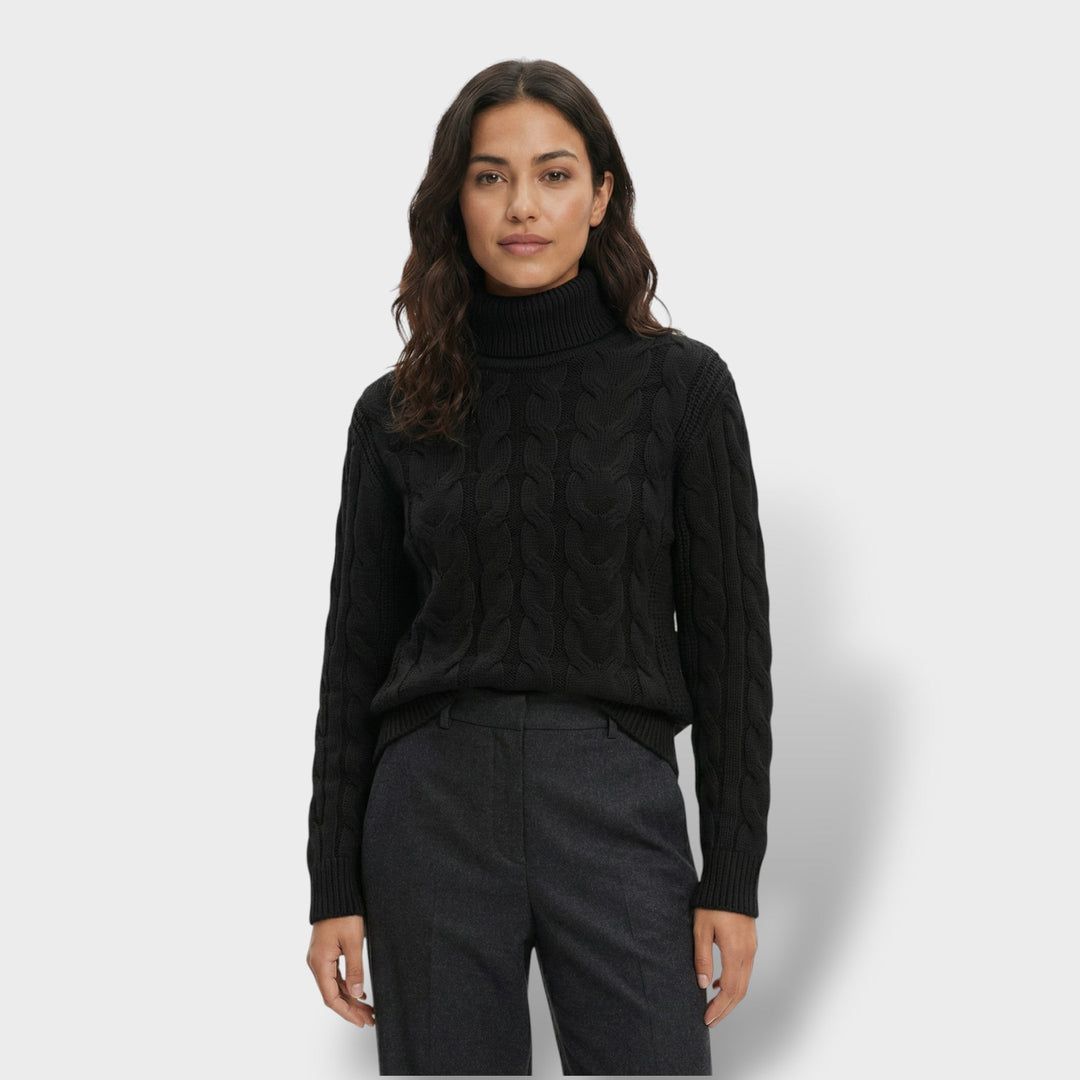 Pull Col Haut Ajusté Femme