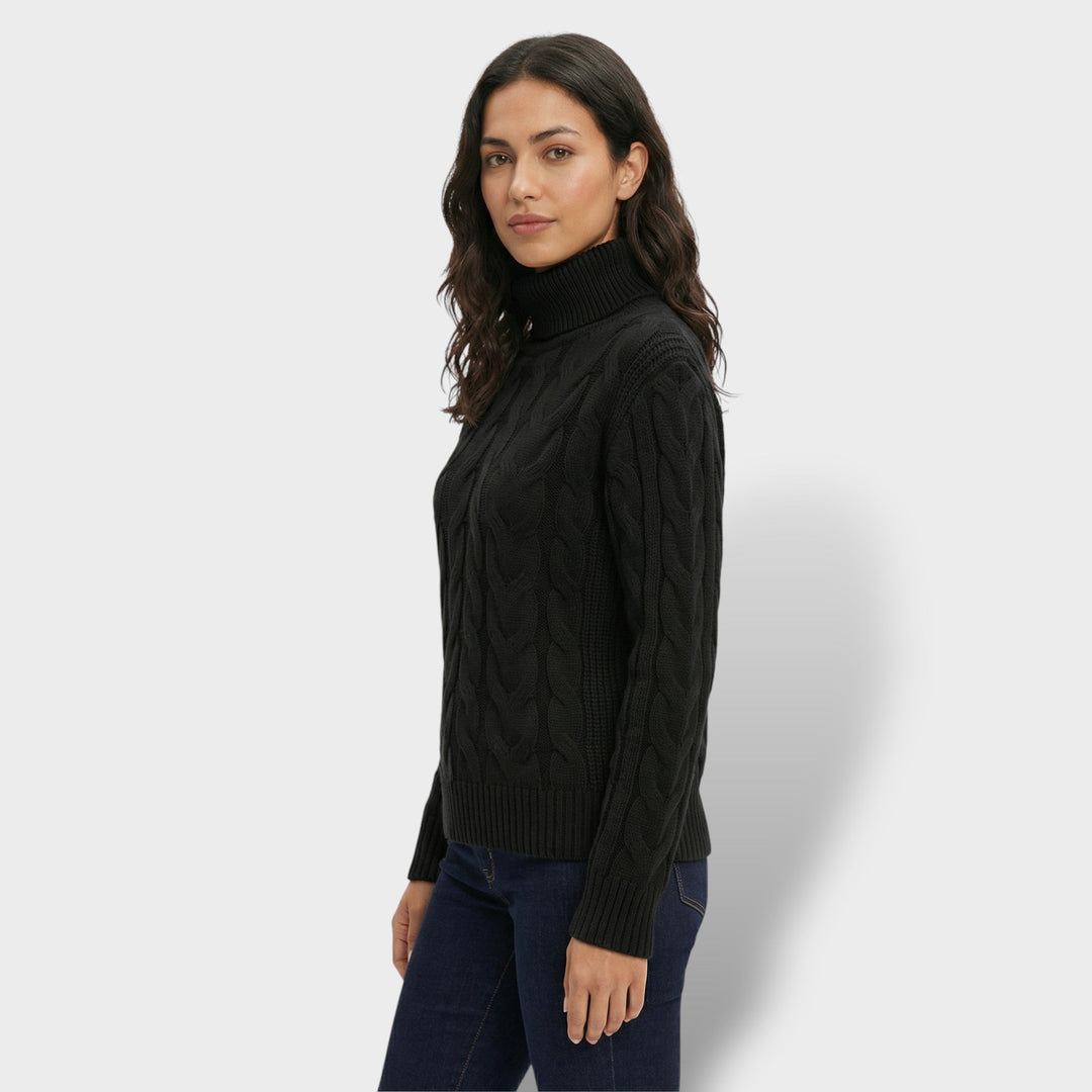 Pull Col Haut Ajusté Femme