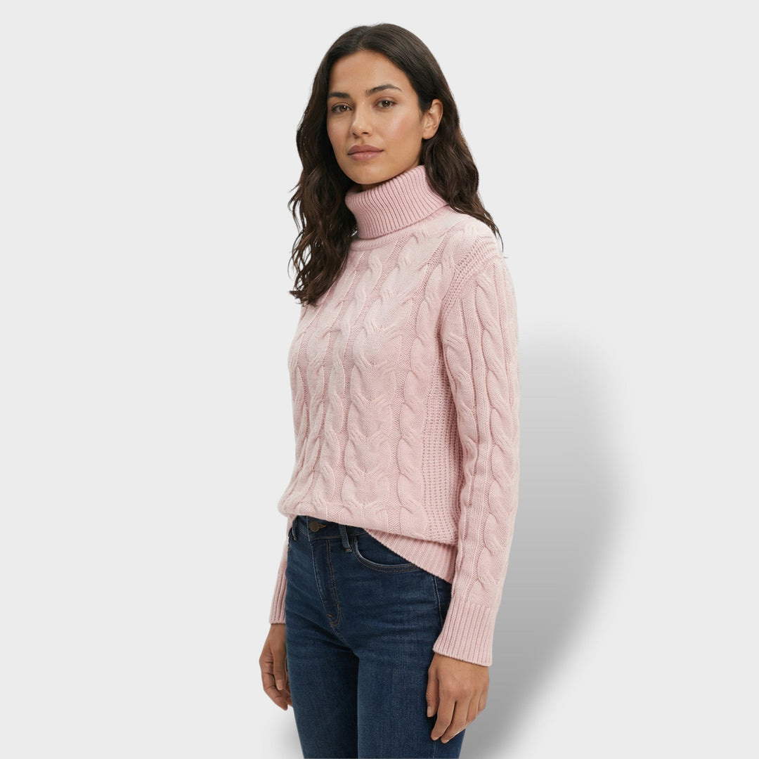 Pull Col Haut Ajusté Femme