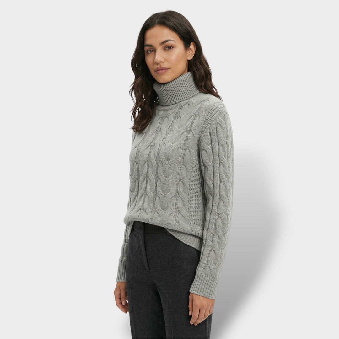 Pull Col Haut Ajusté Femme