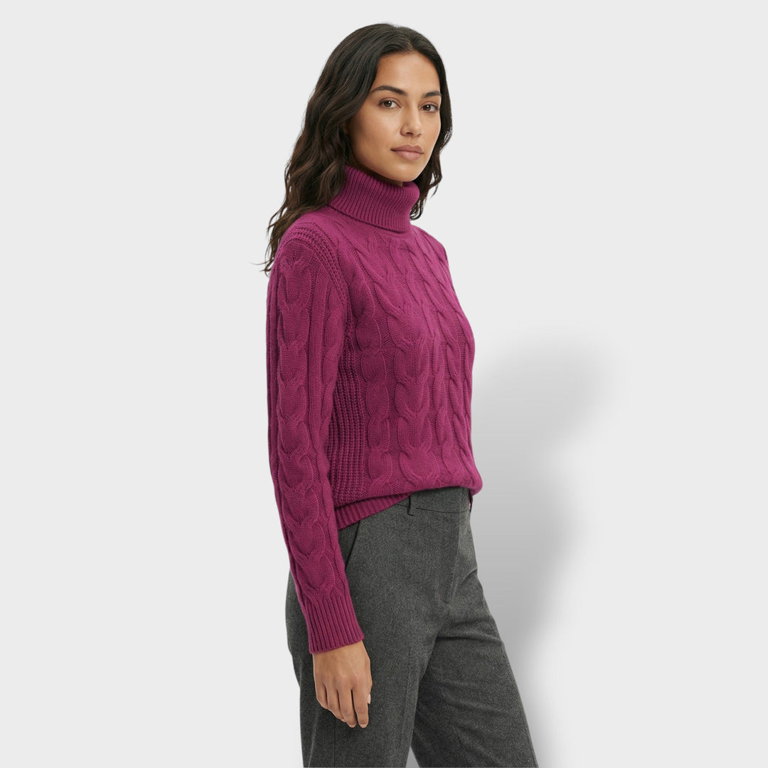 Pull Col Haut Ajusté Femme