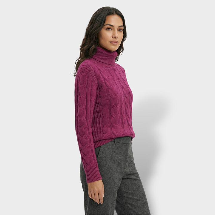 Pull Col Haut Ajusté Femme