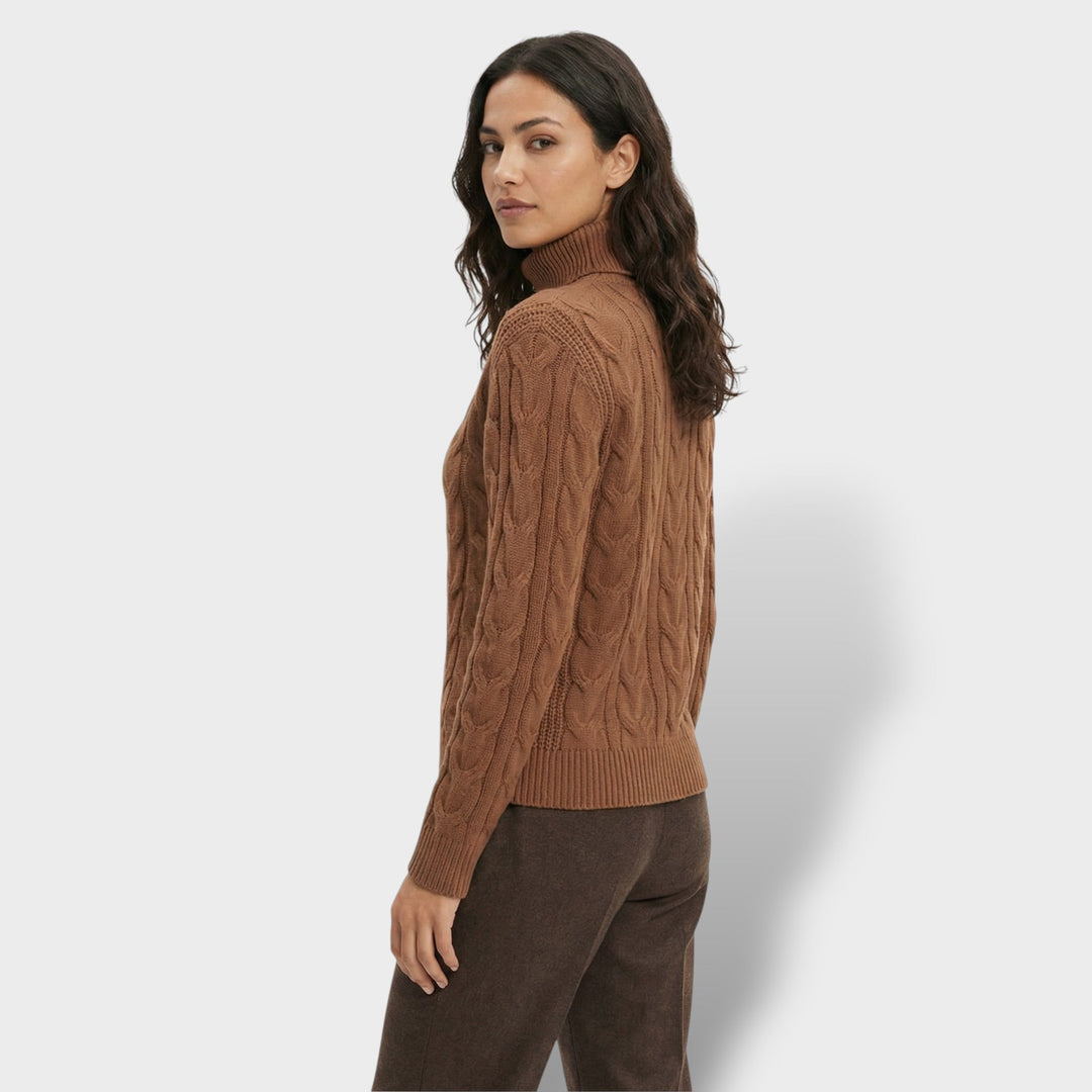 Pull Col Haut Ajusté Femme