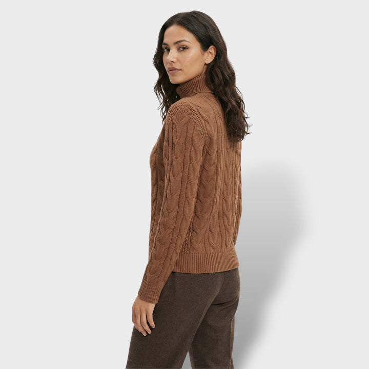 Pull Col Haut Ajusté Femme