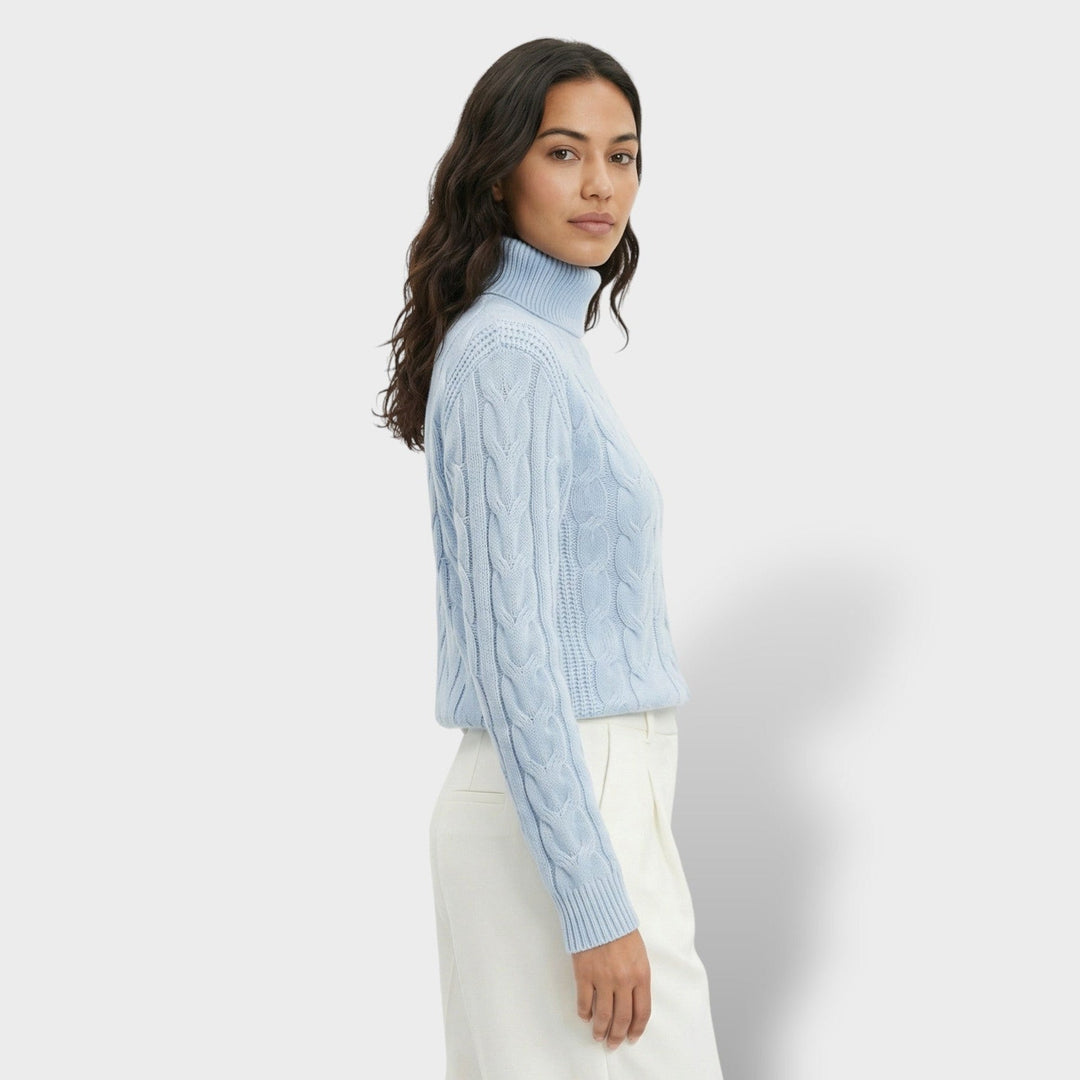Pull Col Haut Ajusté Femme