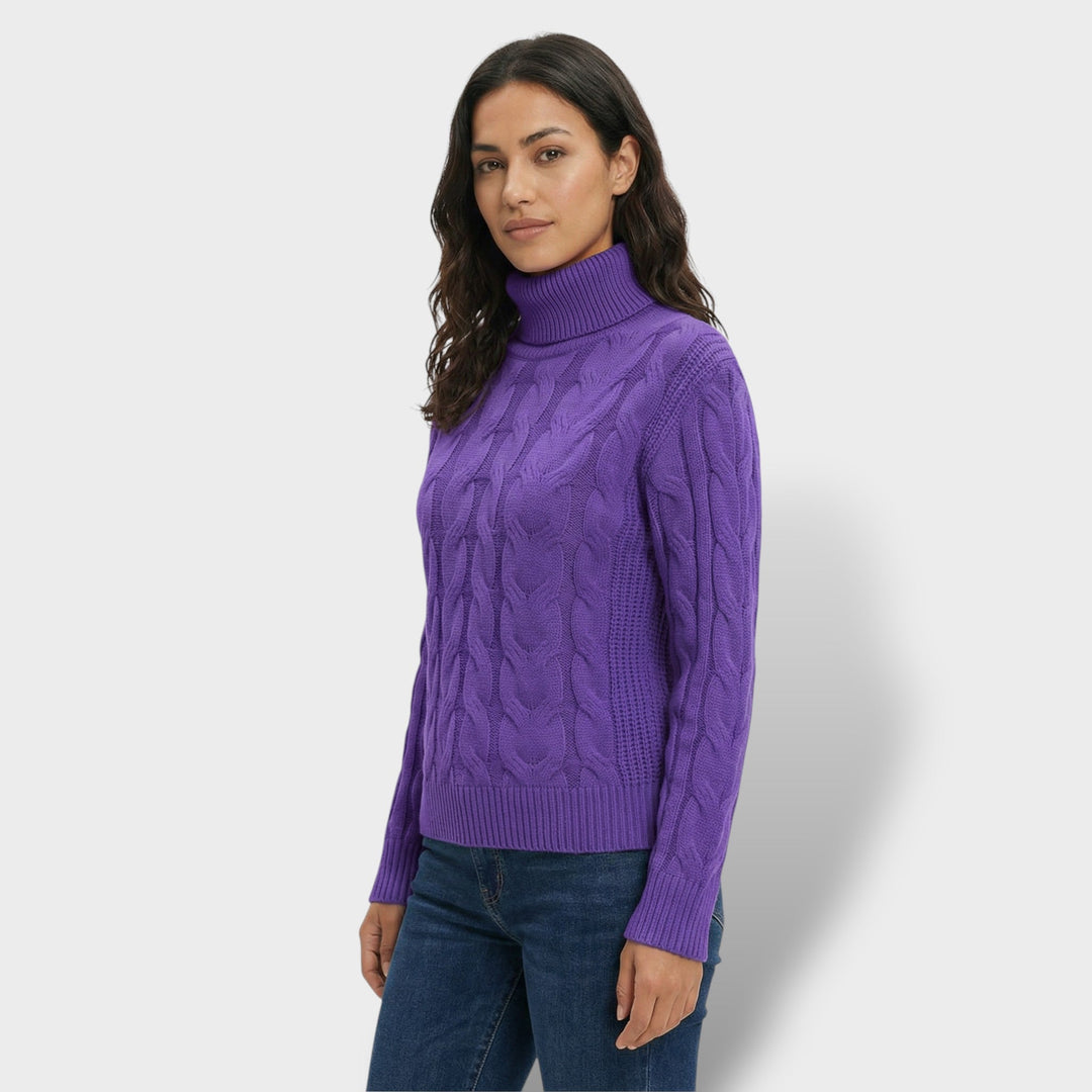 Pull Col Haut Ajusté Femme