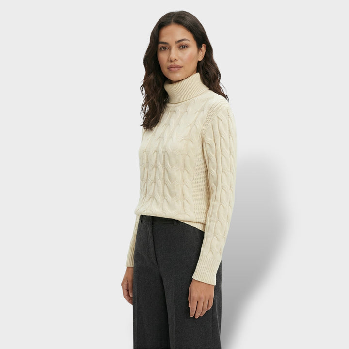 Pull Col Haut Ajusté Femme