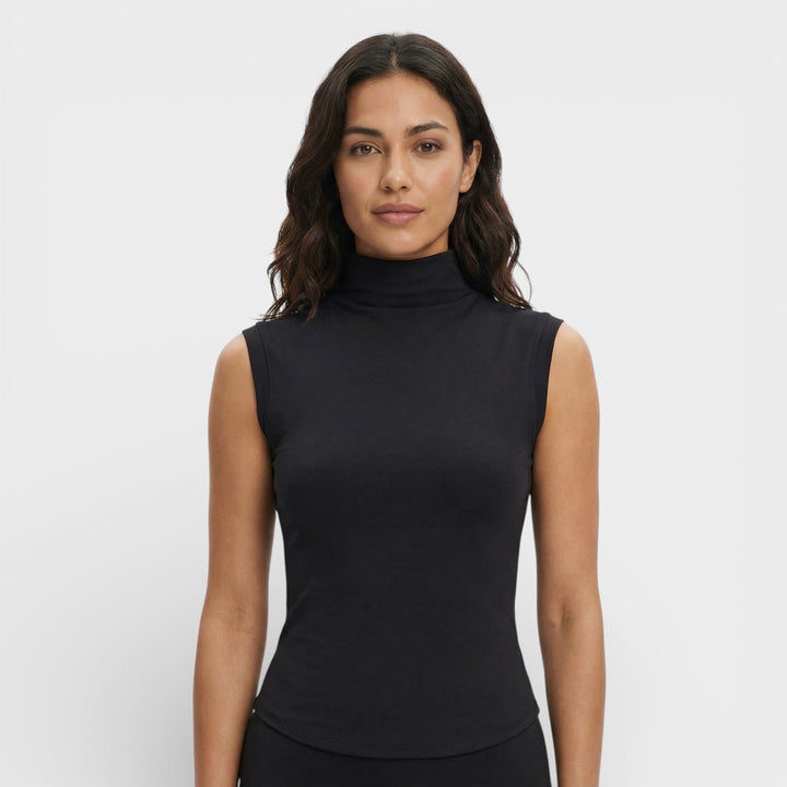 Top Ajusté Col Montant Femme