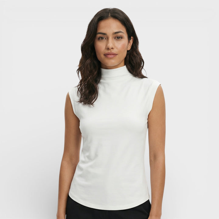 Top Ajusté Col Montant Femme