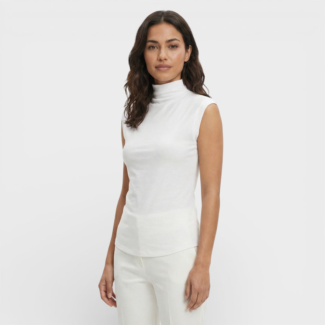 Top Ajusté Col Montant Femme