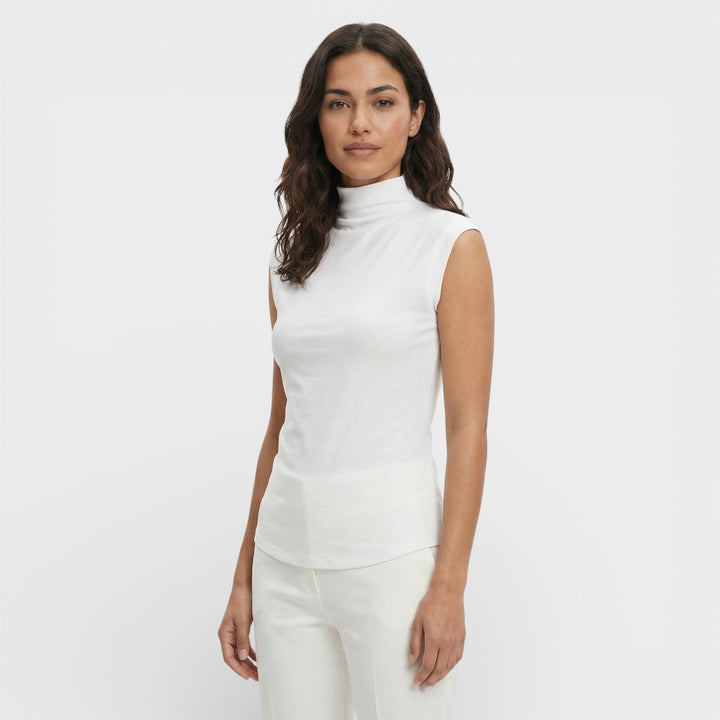Top Ajusté Col Montant Femme