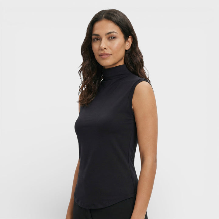 Top Ajusté Col Montant Femme