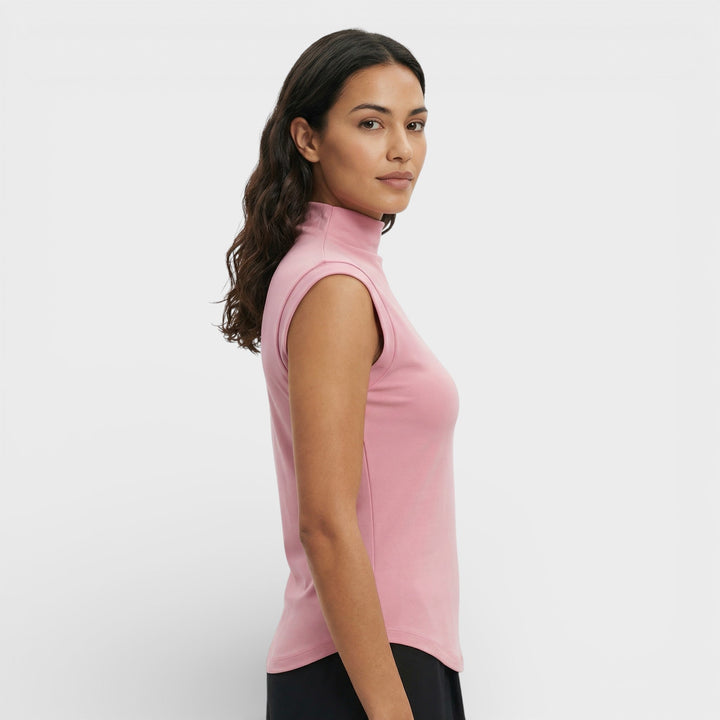 Top Ajusté Col Montant Femme