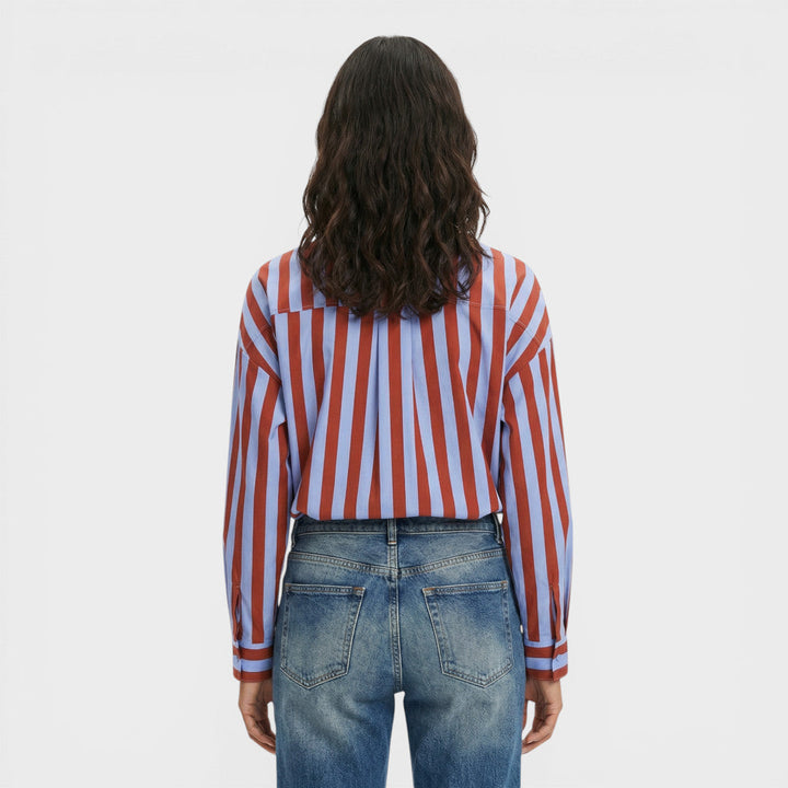 Chemise Rayures Femme Nœud Col