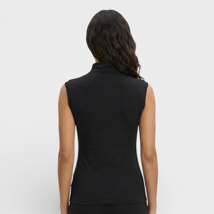 Top Ajusté Col Montant Femme