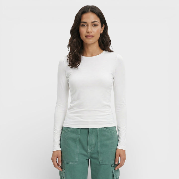 T-shirt Ajusté Manche Longue Femme