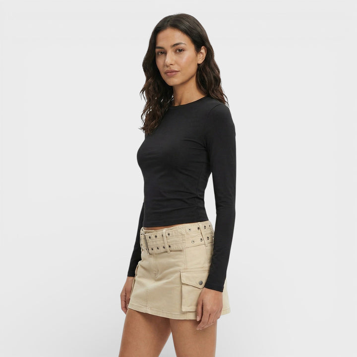 T-shirt Ajusté Manche Longue Femme