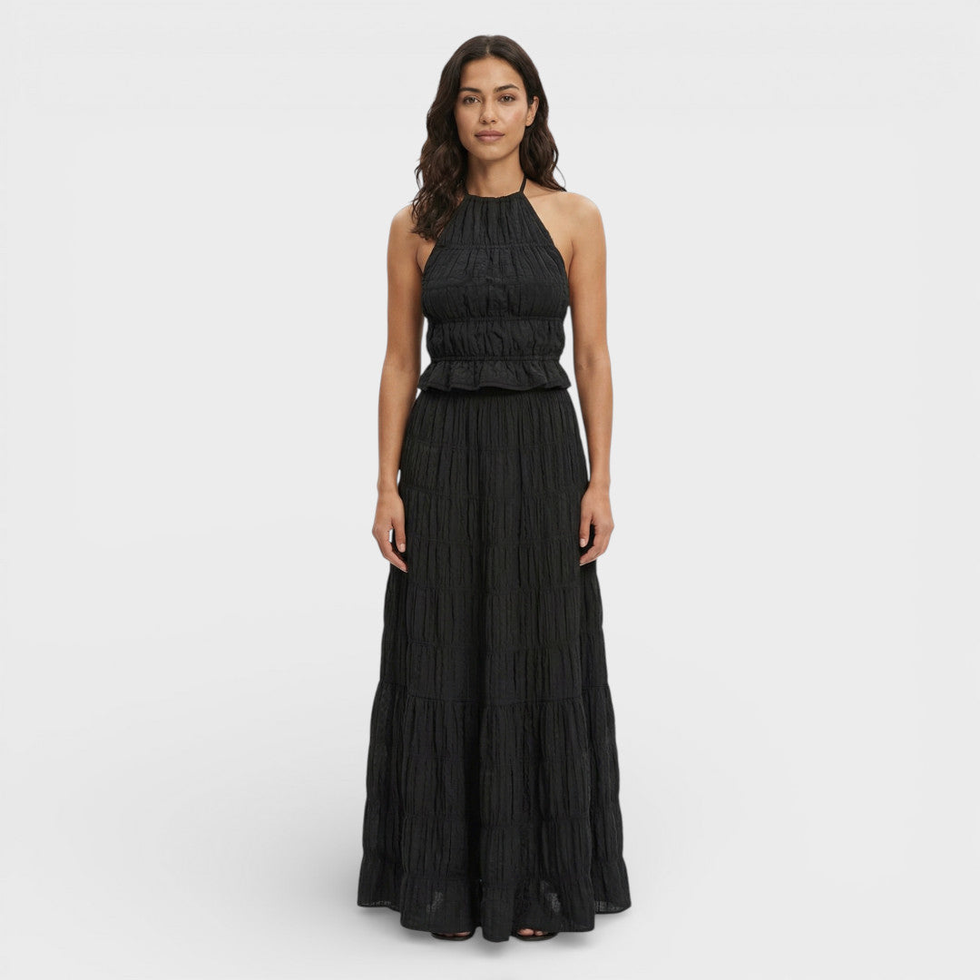 Ensemble Été Femme Halter Jupe Longue