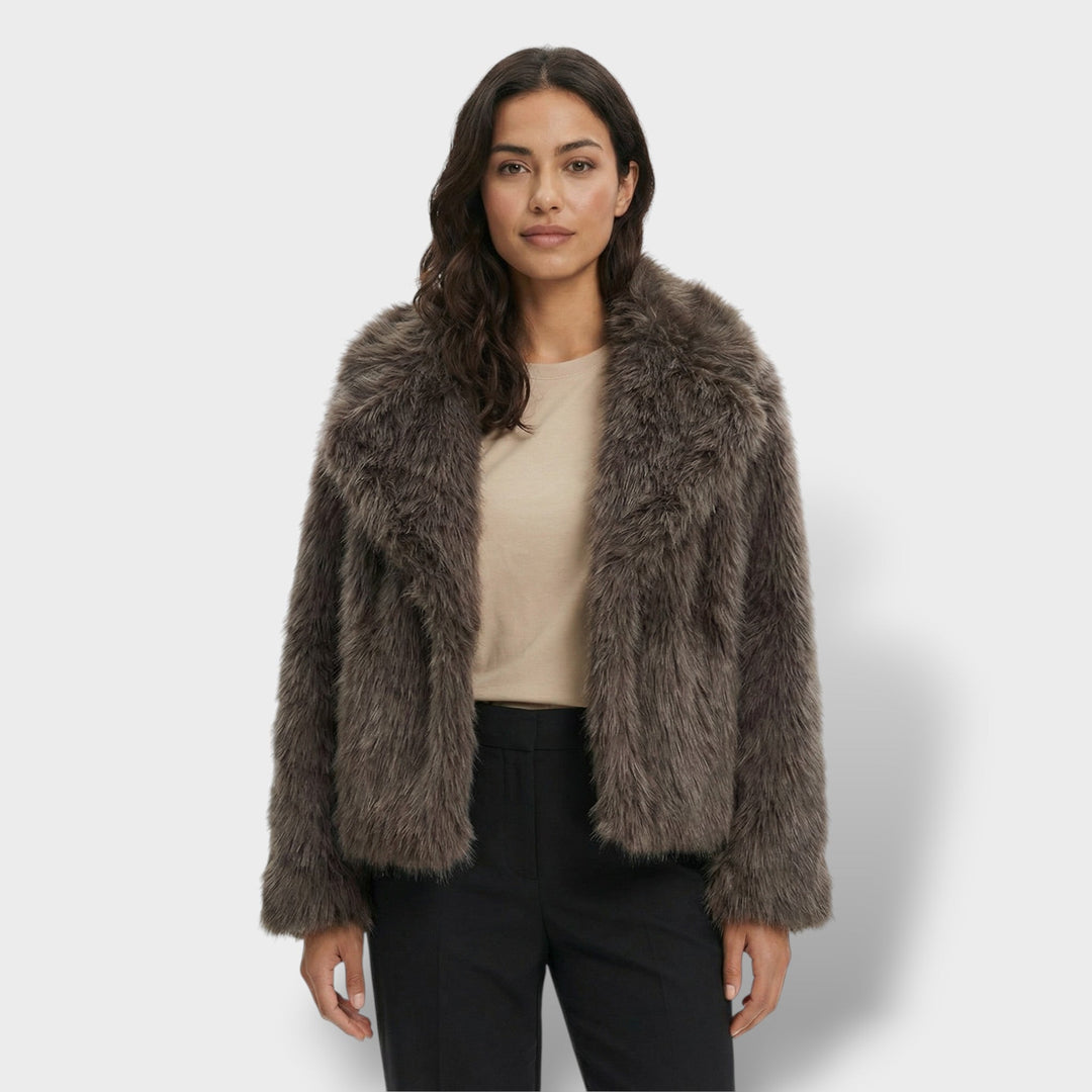 Veste Fausse Fourrure Luxe Femme