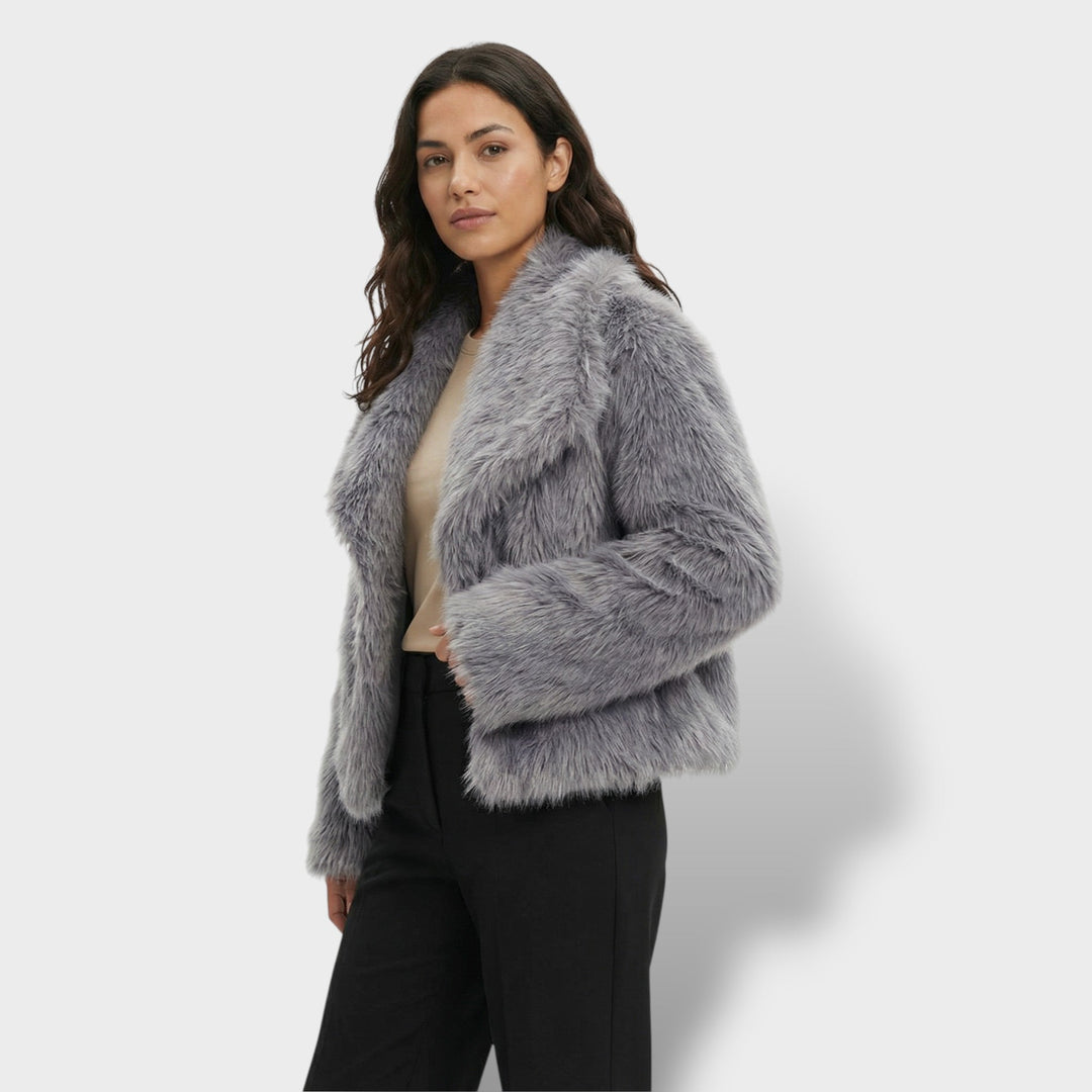 Veste Fausse Fourrure Luxe Femme
