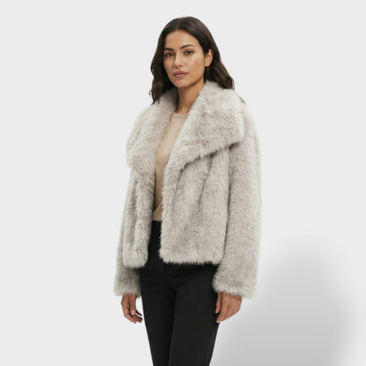 Veste Fausse Fourrure Luxe Femme